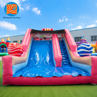 Jouets aquatiques pour enfants, toboggan aquatique commercial, toboggan aquatique gonflable avec piscine, château gonflable pour enfants, jeu de château gonflable d'extérieur