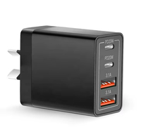 Cargador Inalámbrico PD20W con 4 Puertos USB C, Enchufe EU US AU UK, Accesorios para Teléfono Móvil, Cargador Rápido Tipo-C USB
