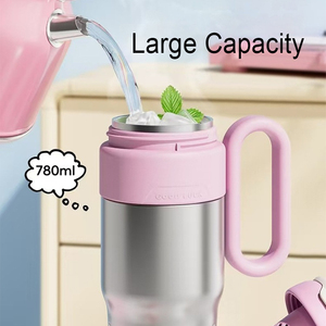 2026 <b>Large</b> Insulated Tumbler Cup 316 Stainless Steel Straw Water Bottle Hot Cold Retention Female Car Outdoor Drink Tumbler - Product Image 4