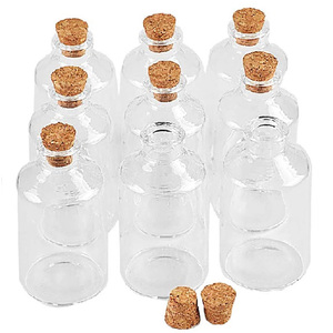Großhandel 2ml 5ml 10ml 15ml 20ml 30ml Leere Glas fläschchen Samen blume Streich hölzer Verpackung Glasflasche mit Kork deckel - Product Image 5
