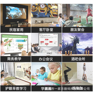 E-Home Q10 HD 1080P Smart <b>Android</b> Home Theater for Hotels, B&Bs, and Apartments - Super 4K Daytime Direct Projection - Product Image 3