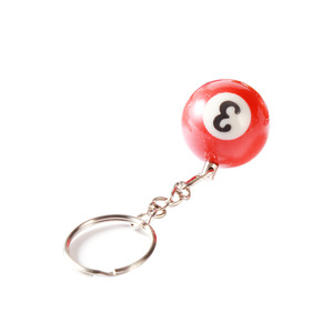 2025 nuevo llavero de bola de billar de resina de moda personalizado 32mm regalo de promoción de aleación de Zinc ligero - Product Image 2