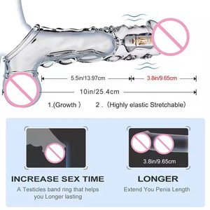 <span class=keywords><strong>2026</strong></span> Hete Groothandel Transparante G-spot Sleeve Dildo Vibrator Masturbatie Stimulatie Mannelijke Spot Vibrator Sexy Toys Seks Speelgoed voor Volwassenen - Product Image 3