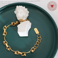Chaîne de clavicule en plaqué or 18 ct imperméable ensemble de bijoux de mode en acier inoxydable collier de couple hip hop bracelet pour femmes