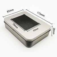 Boîte d'emballage USB personnalisée promotionnelle à prix compétitif, boîte en métal carrée pour clé USB avec fenêtre