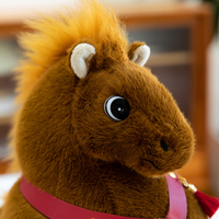 Gros cheval créatif en peluche mignon cheval debout jouet en peluche doux enfants cloche coloré cheval en peluche jouet