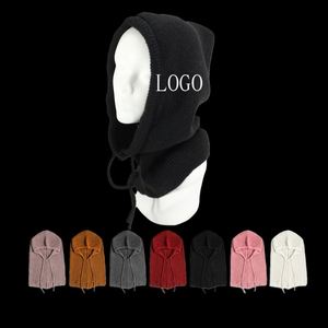 Balaclava <b>Hat</b> Winter <b>Warm</b> Cap Knit Caps Unisex Sports Fishing Party Puff Printing Custom Plush 100% Cotton - Product Image 1