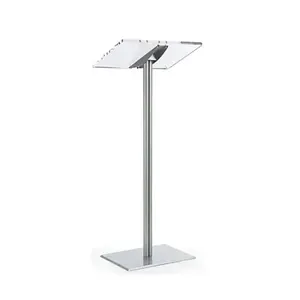 Transparent Factory Price Plexiglass Acrylic Pulpit With Steel Stand Acrylic Lectern Podium For School Church
