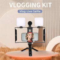 Kit de Vlog Youtube de Photographie Équipement de Streaming en Direct Kit de Fabrication Vidéo Kit de Vlogging pour Professionnels Smartphones
