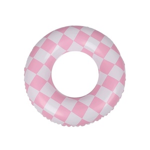 Nouvelle bouée de natation <span class=keywords><strong>gonflable</strong></span> en PVC écologique à motif à carreaux imprimé recto-verso pour femmes, idéale pour la piscine - Product Image 4