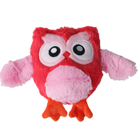 Jouet pour chien réaliste en fausse fourrure shaggy, écologique et durable, hibou en peluche couineur interactif pour chiot, pour le jeu de rapport et la santé dentaire, vente en gros usine