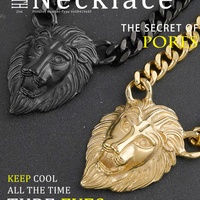 Collier chaîne cubaine Miami épaisse en acier titane, motif lion, style hip-hop, pour hommes et femmes, couple