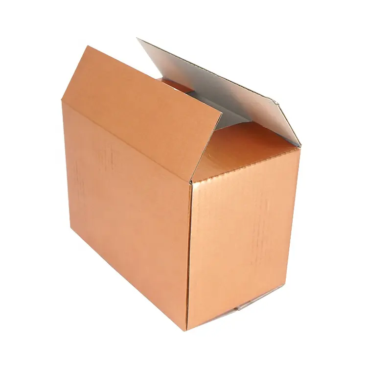 Caixa de papel Kraft para impressão, caixa de papel ondulado para entrega postal, paredes duplas duráveis personalizadas, caixas de armazenamento para transporte