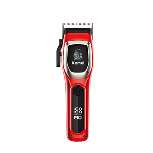 Kemei Km-1709 Pura Roja <span class=keywords><strong>Barber</strong></span>ía Hombres Cortapelos Profesionales Cuchilla de Acero Inoxidable Ajustable Cortadora de Pelo de Alta Velocidad 6600RPM CE - Product Image 6
