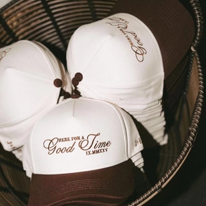 Fashion Bride 2 Tone Trucker <strong>Hats</strong> <strong>for</strong> <strong>Wedding</strong> Custom Embroidered Brown Curved Brim Baseball Caps Unisex 5 Panel Vintage Snapback - Product Image 1