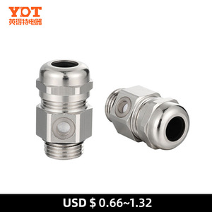 Conector de latón niquelado impermeable Indeter Cable Gland PG10 de 10-20 mm para protección de cables - Product Image 2