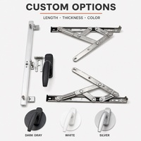 Kit de quincaillerie sur mesure pour fenêtres à battants en aluminium, fourni par l'usine, dimensions et calibres variés pour villas et bâtiments commerciaux