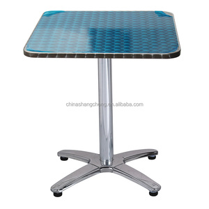 Mesa de Metal plegable para exteriores, 60cm, cuadrada, acero inoxidable, para Patio, restaurante, jardín, Aluminio - Product Image 1