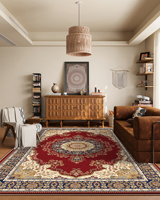 Grand tapis d'intérieur rétro de style persan imprimé en 3D lavable pour salon, chambre à coucher, tapis de sol de chevet
