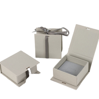 Boîte rigide en carton recyclable personnalisée pour bijoux, insert en mousse éco-responsable PPWR, logo personnalisé pour collier et boucles d'oreilles