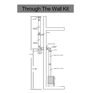 Diamètre 150mm en acier inoxydable à travers le mur Kit Poêle à <span class=keywords><strong>bois</strong></span> Pièces <span class=keywords><strong>de</strong></span> rechange Kit <span class=keywords><strong>de</strong></span> <span class=keywords><strong>tuyau</strong></span> <span class=keywords><strong>de</strong></span> fumée Ensemble <span class=keywords><strong>de</strong></span> <span class=keywords><strong>tuyau</strong></span> <span class=keywords><strong>de</strong></span> cheminée - Product Image 2