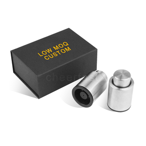Tapones de vino más populares Juego de regalo Sellador de botellas Mantiene el vino fresco Acero inoxidable Plata Paquete de 2 Air Keep Fresh <span class=keywords><strong>Wine</strong></span> <span class=keywords><strong>Stopper</strong></span> - Product Image 3