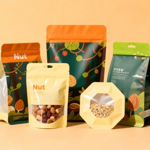 Bolsas Doypack de Mylar al por mayor de fábrica, con ventana transparente, acabado mate, resellables con cierre zip, para envasado de snacks, alimentos y frutos secos - Product Image 6