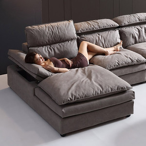 Divano ad <span class=keywords><strong>angolo</strong></span> a forma di L imbottito in tessuto modulare regolabile di vendita caldo - Product Image 4