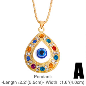 Nuova <span class=keywords><strong>Collana</strong></span> Trendy <span class=keywords><strong>con</strong></span> Ciondolo a <span class=keywords><strong>Mano</strong></span> Decorato <span class=keywords><strong>con</strong></span> Strass, Placcata in Oro, <span class=keywords><strong>Mano</strong></span> <span class=keywords><strong>di</strong></span> <span class=keywords><strong>Fatima</strong></span> <span class=keywords><strong>con</strong></span> Occhi Blu per Feste Cristiane - Product Image 6