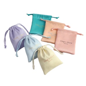 Custom Velvet <b>Gift</b> <b>Bag</b> Velvet Pouch for Jewelry Customize Hot Multicolor Suede Velvet <b>Small</b> Pocket - Product Image 1