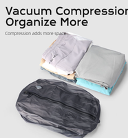 Sac de compression sous vide en TPU 2200 mAh pour extérieur, étanche IPX7, avec fermeture éclair, réutilisable, gain de place, pour voyage, vente en gros