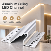 Profilé LED en aluminium de forme irrégulière pour éclairage indirect décoratif linéaire de plafond et de mur intérieur