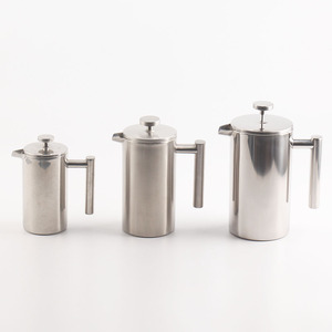 Cafetière à thé noire à double filtre Prensa Francesa Cafetière à presse française en acier inoxydable 350ml Espace de Noël chaud - Product Image 6