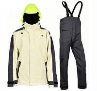 Wirtschaftliche Offshore Marine Softshell-Bekleidung Herren Wasserdichte Winddichte Einfarbige Jacke Latzhose Segeln Outdoor