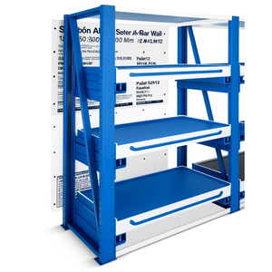 Fami System BAR15400004 Ar Rear Wall Sub Frame 1050x3010mm Blue RAL5012 Steel <b>Adjustable</b> Powder Coated Pallet Rack Component - Product Image 3