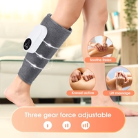 Masseur de jambes portable à pression d'air pour soulager la douleur, compression du mollet avec chaleur