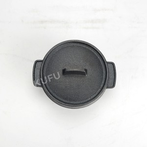 Mini <span class=keywords><strong>cocotte</strong></span> <span class=keywords><strong>en</strong></span> <span class=keywords><strong>fonte</strong></span> pré-assaisonnée avec couvercle et doubles poignées, petite casserole individuelle pour cuisinière et <span class=keywords><strong>four</strong></span> - Product Image 3