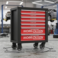 Carrito de Herramientas Profesional Grande de 7 Cajones, Personalizable, con Ruedas, con Juego de 300 Herramientas