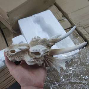 Crâne de dragon en résine en gros avec un design vintage pour la guérison spirituelle, cadeau, décoration de la maison, décoration de bureau - Product Image 6