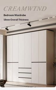 Armoire moderne et pratique en <span class=keywords><strong>OSB</strong></span> avec portes sectionnelles à charnières pour chambre à coucher, produit fini, rangement spacieux pour usage domestique - Product Image 5