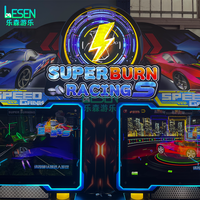 Super Burn Racing siège de mouvement dynamique jeu vidéo d'arcade à pièces simulateur de conduite Machine de jeu de course de voiture pour deux personnes