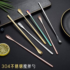 Cucharas Largas de Acero Inoxidable 304 de 19 cm y 22 cm, Palitos Mezcladores Reutilizables para Café, Bebidas, Condimentos, Cócteles - Product Image 5