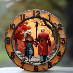 Round Wooden Wall <b>Clock</b> 25Cm Wood Grain Surface Quiet Movement For Home Office Study Room Decor - Product Image 2