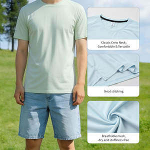 Men Gym Jersey Short Sleeves Outdoor Jogging Mesh Breathable Elasticity Casual Reflective <b>Polyester</b> Tee Run <b>Tshirts</b> - Product Image 3