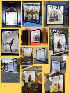 Fotobox im Magazin-Cover-Stil mit RGB-PVC, Vogue-Fotobox für Hochzeiten, LED-Beleuchtungshintergründe zum Verkauf - Product Image 2