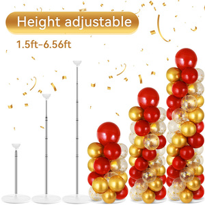 <strong>2</strong> Sets Arch Backdrop Tower <strong>Balloon</strong> Garland with Base Accessories for Floor Decoration Party Wedding <strong>Balloon</strong>+arch+stand - Product Image 2