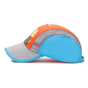 Summer Quick Drying Baseball Cap For Kids Teens Outdoor Sun Protection Hat Breathable Mesh Unisex Gray Orange Blue - Product Image 2