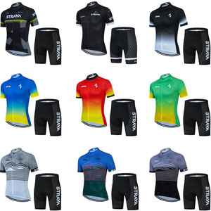 ชุดปั่นจักรยานแขนสั้นผู้ชาย <span class=keywords><strong>STRAVA</strong></span> รุ่นใหม่ เสื้อเจอร์ซีย์และกางเกงขาสั้นสำหรับปั่นจักรยานบนถนนและเสือภูเขา สำหรับฤดูร้อน รับผลิตขายส่งพร้อมสกรีนโลโก้ - Product Image 2