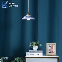Lampe suspendue LED élégante à lumière chaude ronde haute luminosité pour salle à manger, villa, salon, rénovation