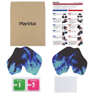 PlayVital Blue Flame - Almohadillas de Goma Suave con Textura Profesional Antideslizantes y Absorbentes del Sudor para el Control de PS5 - Product Image 2